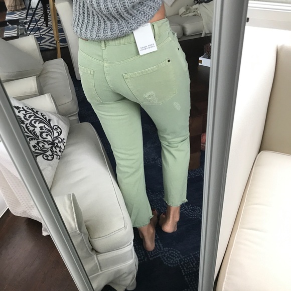 ZARA Relaxed Basic Green Denim 🍃 - Picture 3 of 8